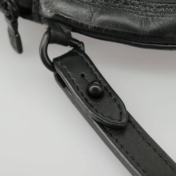 LOUIS VUITTON Disc Pouch Leather Black M81777 LV Auth 98260SA - Picture 10 of 15